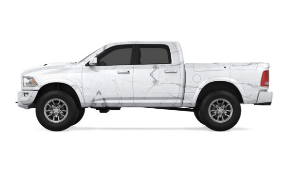 Pristine White Marble Vehicle Wrap - Image 4