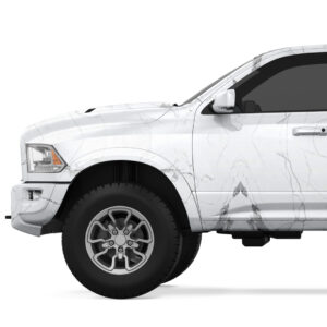 Pristine White Marble Vehicle Wrap - Image 5
