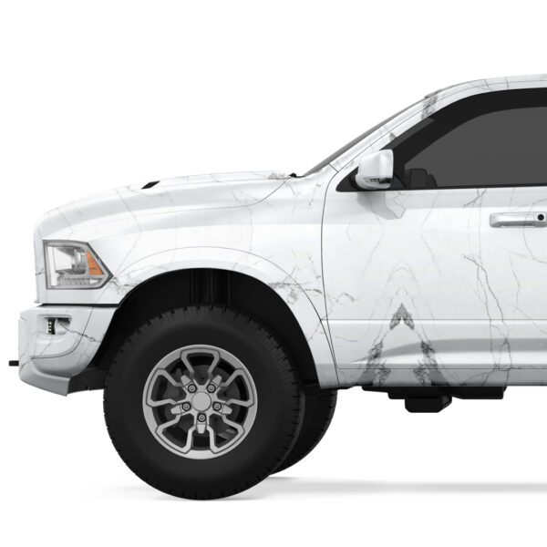 Pristine White Marble Vehicle Wrap - Image 5
